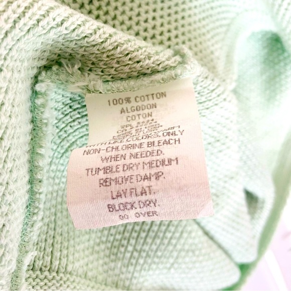 Vtg Chelsea Gardens Mint Green Golf Sweater Vest Size L - Picture 7 of 7